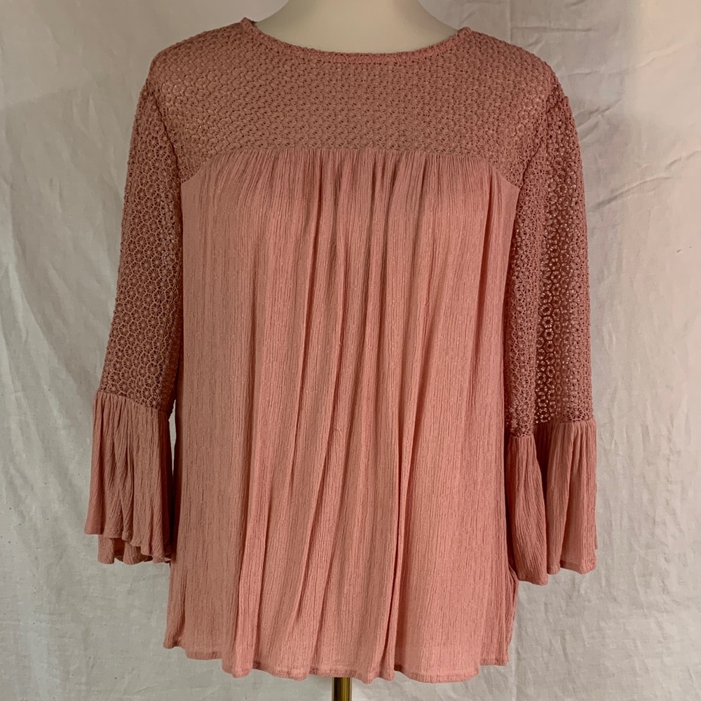 GAP Pink Textured Women's Blouse
